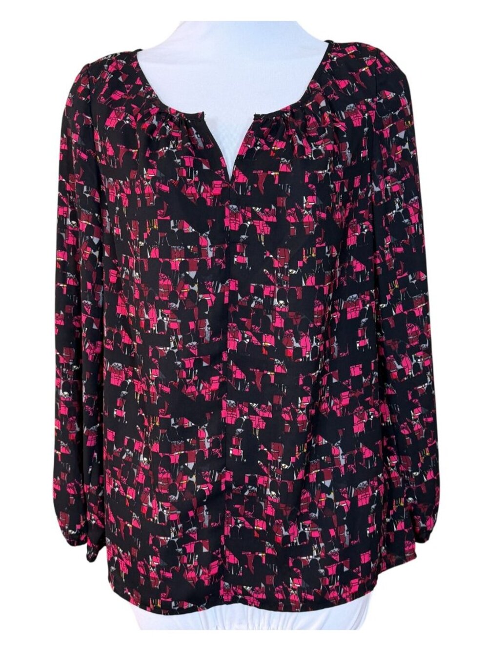 Thakoon x DesigNation Long Sleeve British Royal Guards Print Peasant Blouse XS